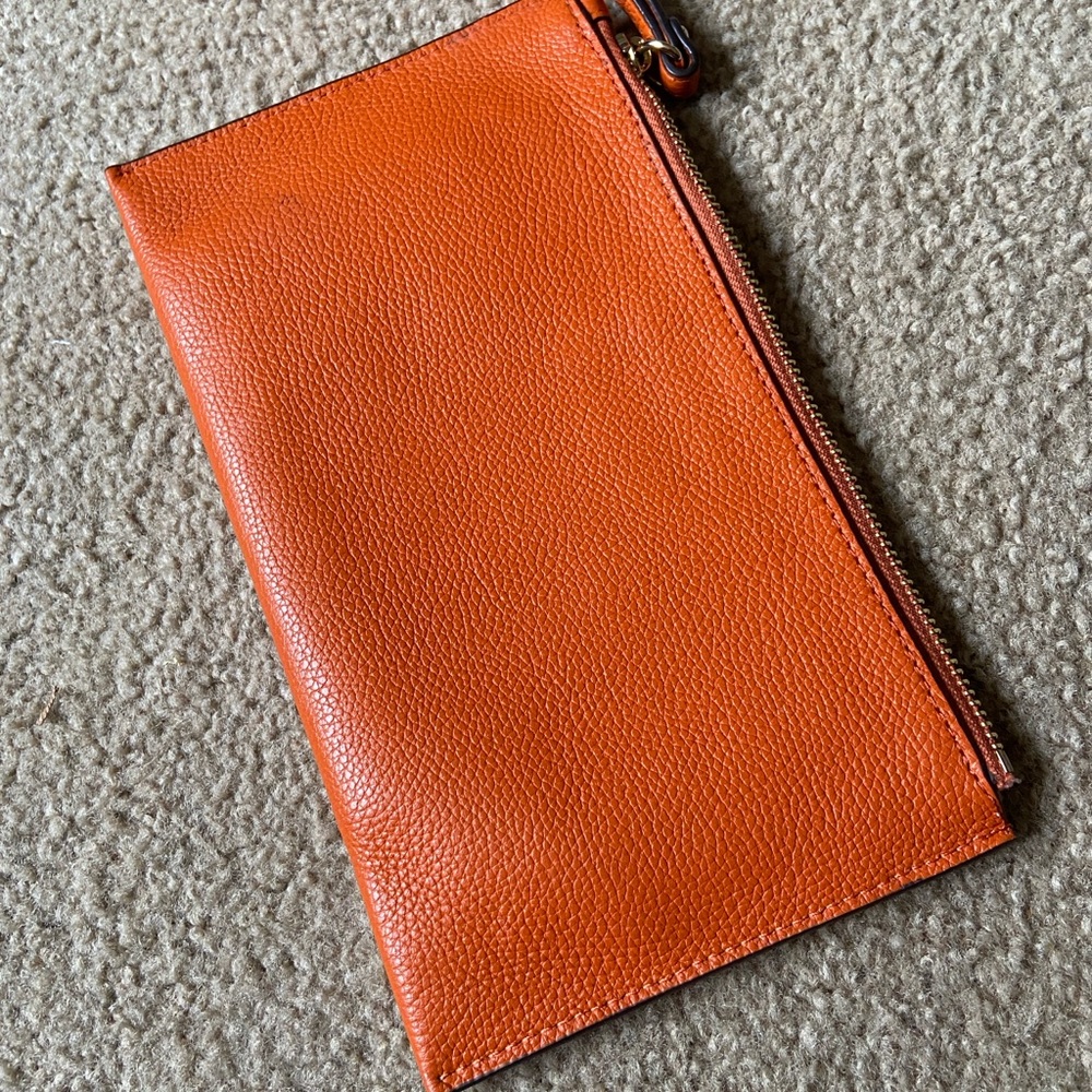 Michael Kors orange zip clutch - Picture 3 of 8